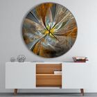 Symmetrical Yellow Fractal Flower Modern Wall Clock, , alternate image number null