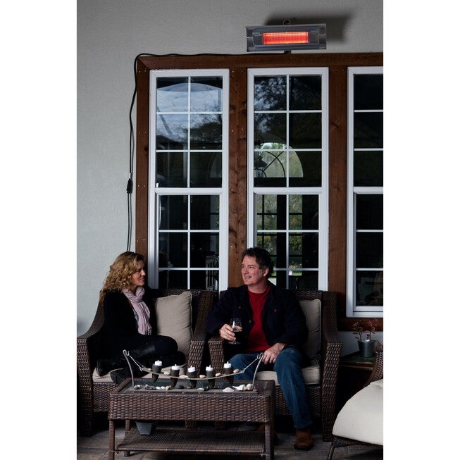 Black Steel Wall Mounted Infrared Patio Heater, , alternate image number 2