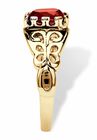 Gold over Sterling Silver Open Scrollwork Simulated Birthstone Ring, , on-hover image number null