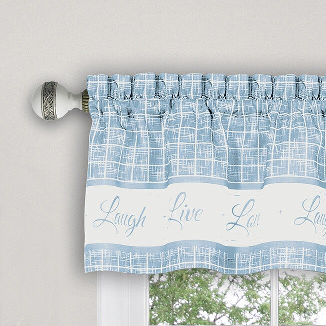 Live, Love, Laugh Window Curtain Tier Pair and Valance Set - 58x36, , alternate image number 10