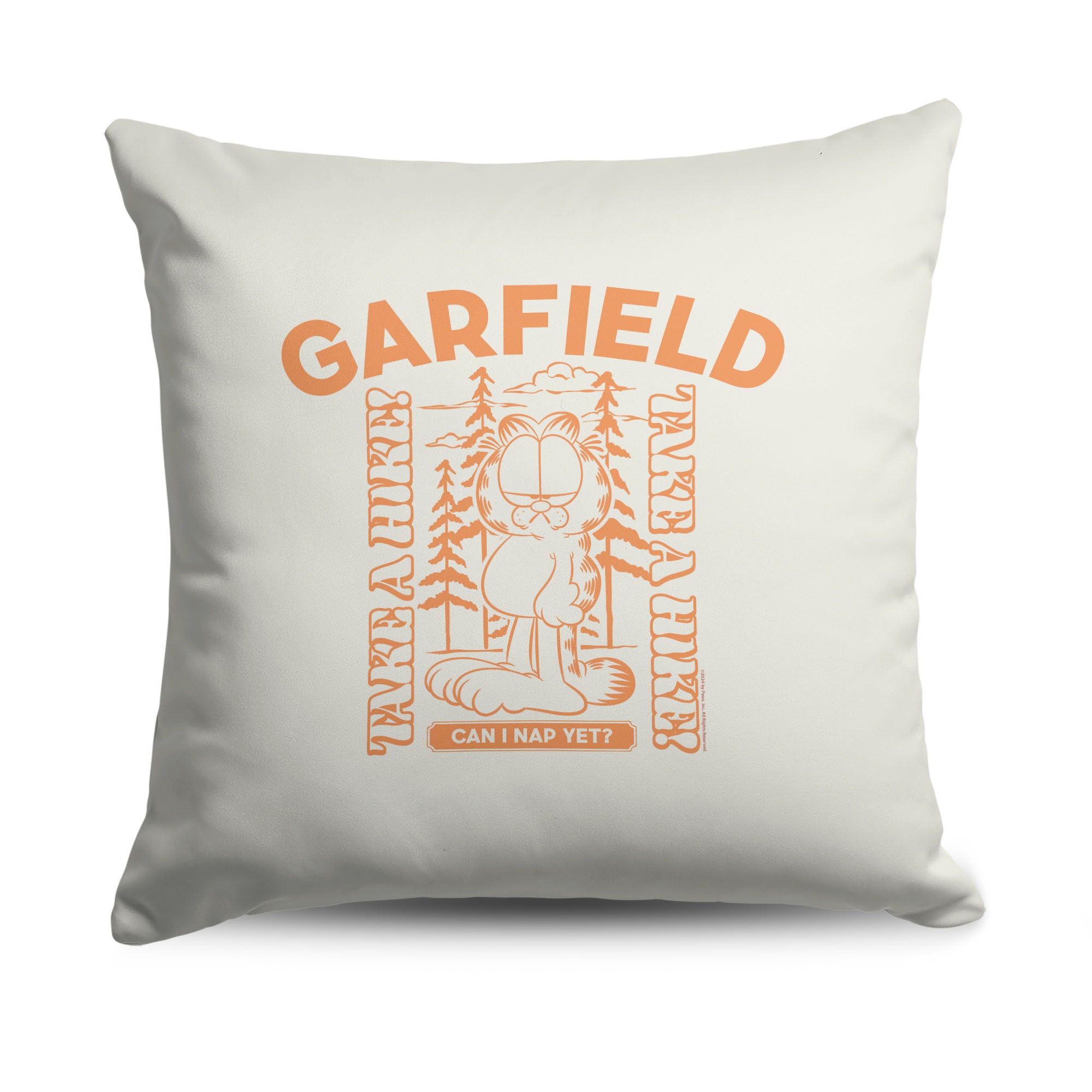 Nickelodeon Garfield Can I Nap Yet Throw Pillow 18X18 Inches, GARFIELD, hi-res image number 0