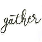 Black "gather" Script Wall Decor, BLACK, hi-res image number null