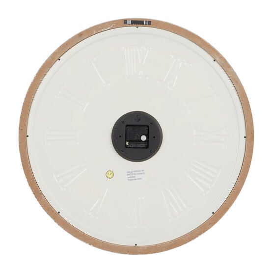 White Coastal Wood Wall Clock, , on-hover image number null