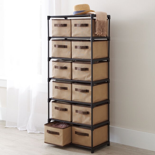 12-Drawer Soft Storage, BEIGE, hi-res image number 0