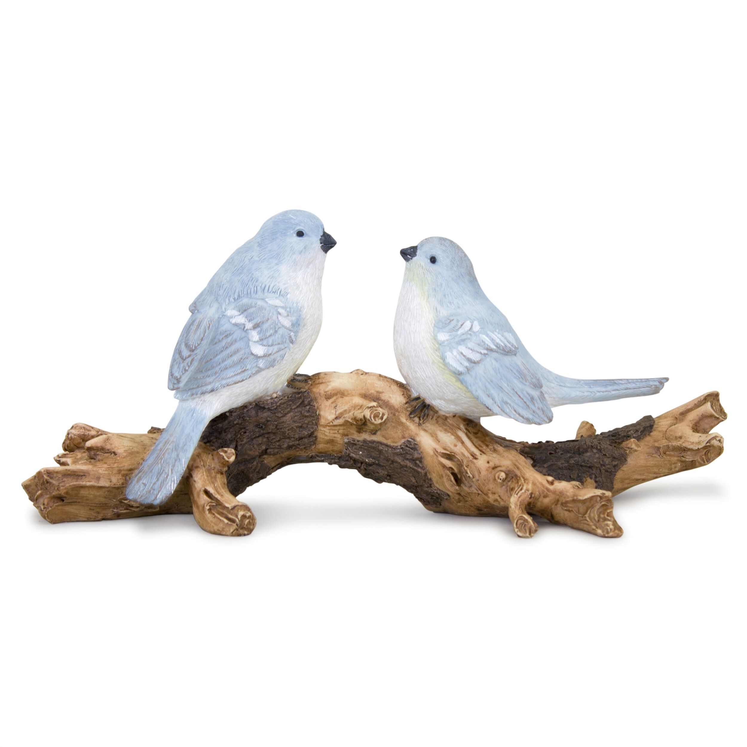 Natural Blue Birds on Branch Figurine 9.5 inchesL, BROWN WHITE BLUE, hi-res image number 0