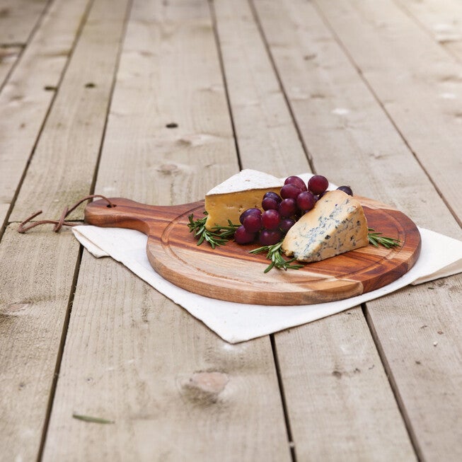 Acacia Wood Artisan Cheese Paddle, , on-hover image number null