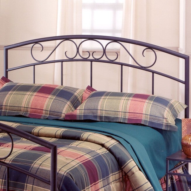 Full/Queen Headboard with Headboard Frame, 71½"Lx62¾"Wx46 inchesH, BLACK, hi-res image number 0