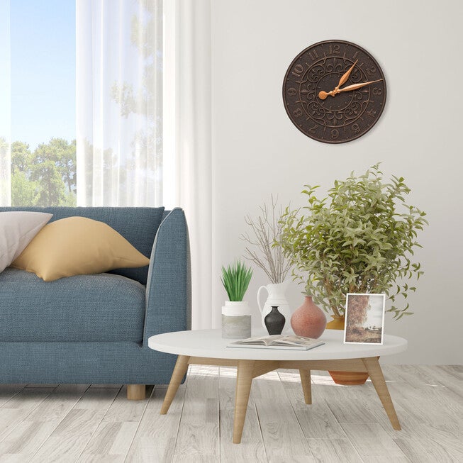 Vine and Fleur 16 inches Indoor Outdoor Wall Clock , , on-hover image number null