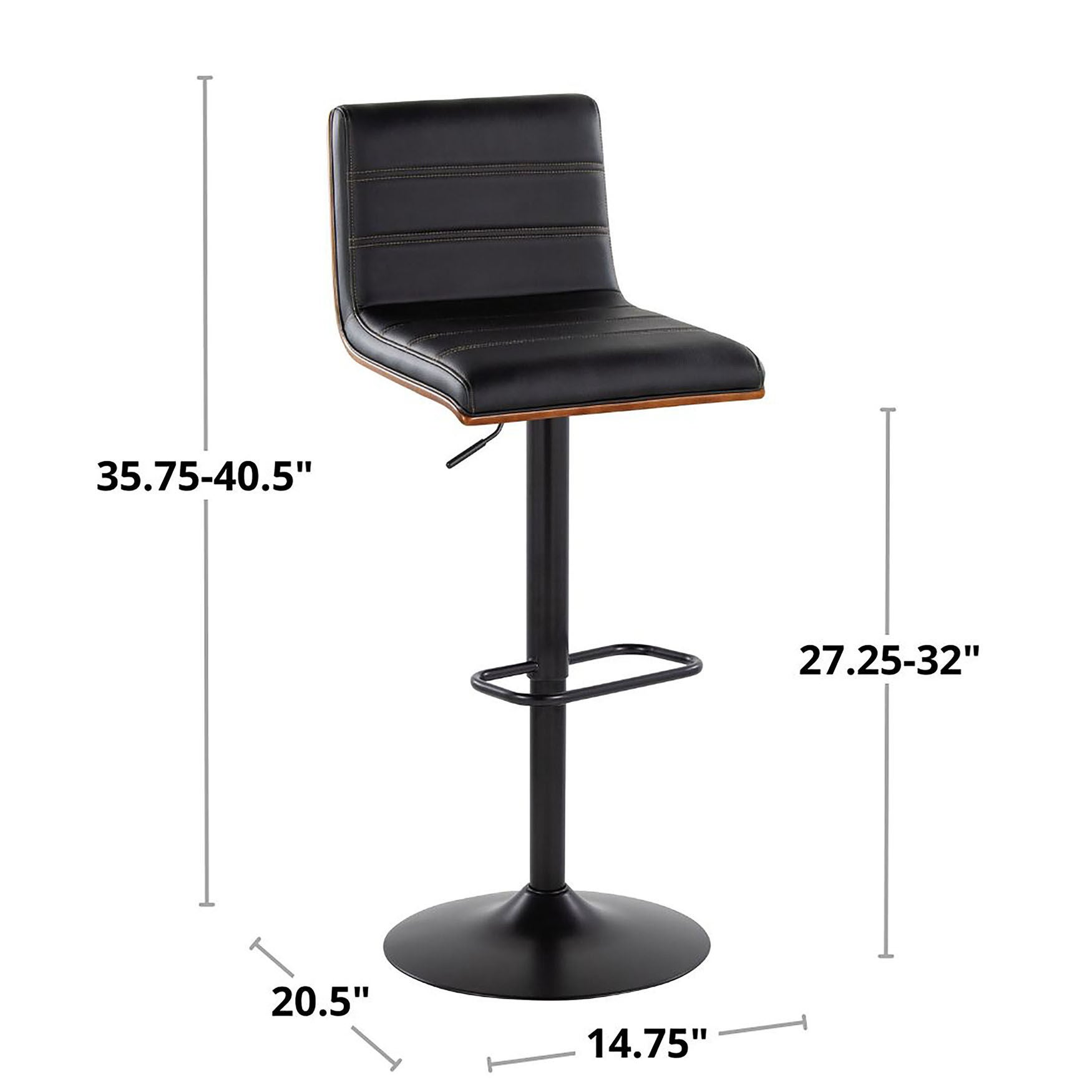 Vasari Adjustable Barstool - Set Of 2, , alternate image number 8