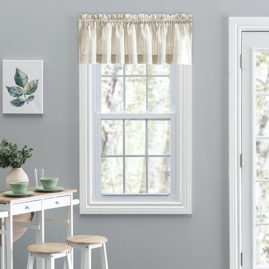 Plaza Stripe Tailored Valance, TAN, hi-res image number null