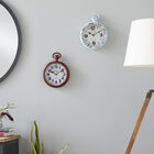 Set Of 2 Multi Colored Metal Vintage Wall Clock, , alternate image number null