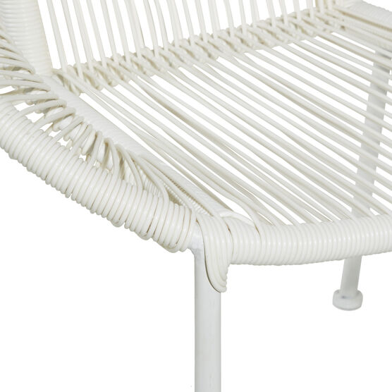 White Metal Contemporary Outdoor Chair, , alternate image number null
