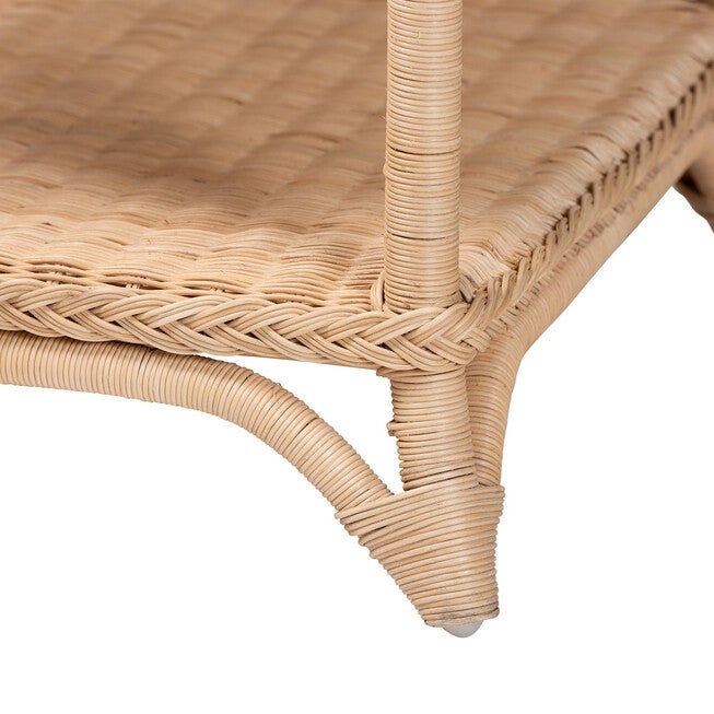 Oxford Braided Natural Rattan End Table, BROWN, alternate image number null