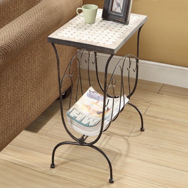 Travertine Magazine End Table, , on-hover image number 1