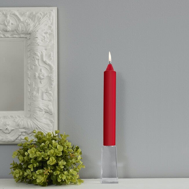 Smooth Collenette 9 inch Red Unscented Taper Candle, Box of 4, , on-hover image number null