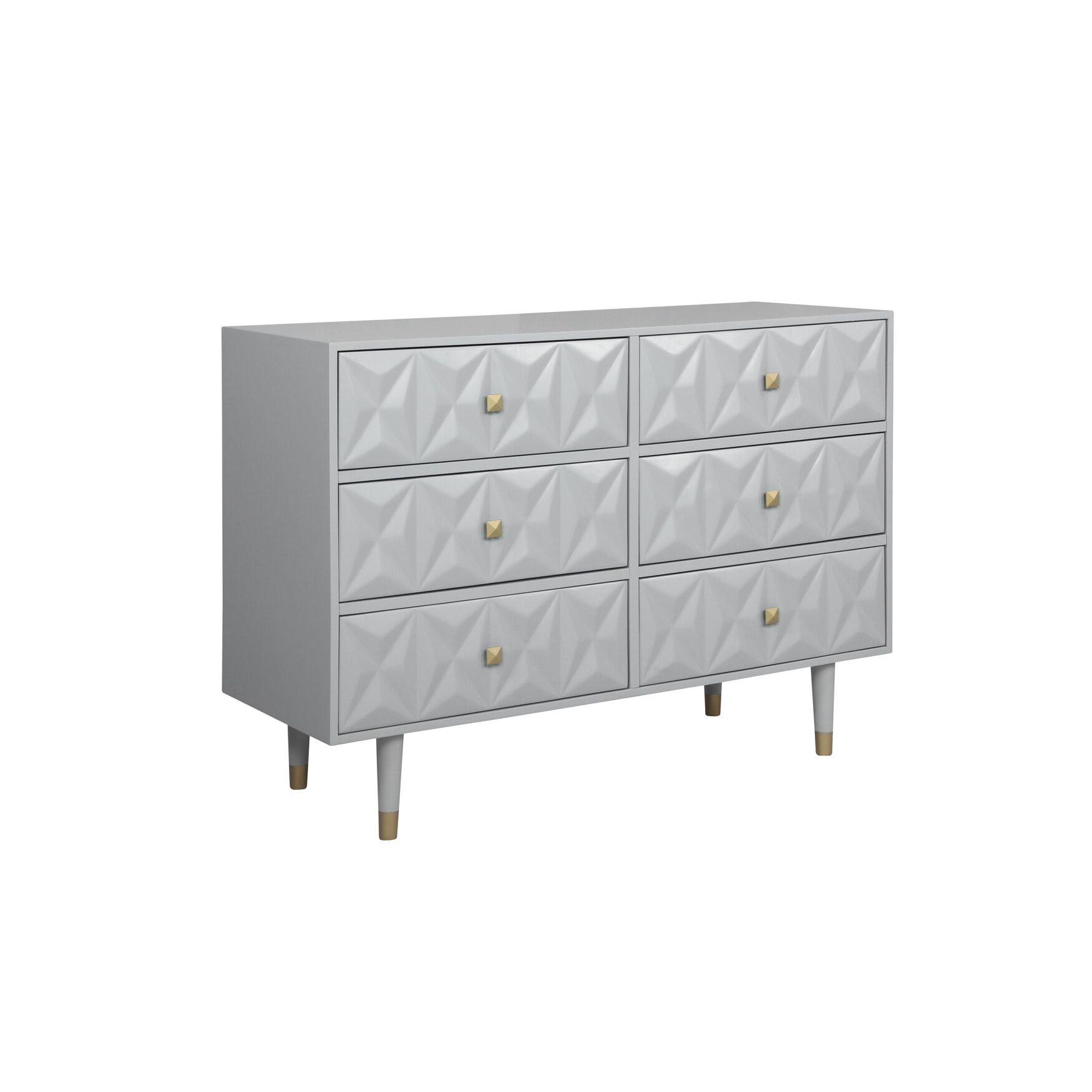 6-Drawer Geo Texture Dresser