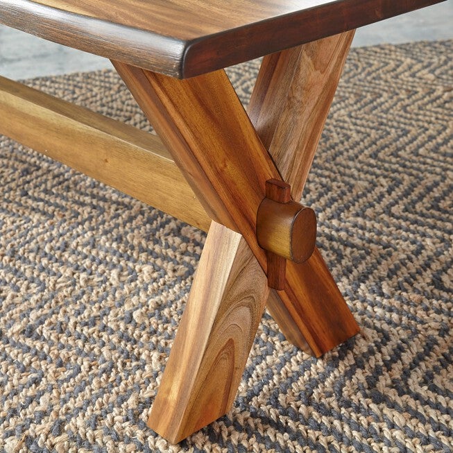 Forest Retreat Trestle Bench , , on-hover image number 1