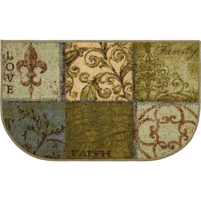 Floral Tile Blue Spa 1' 6 inches X 2' 6 inches, BLUE, hi-res image number null