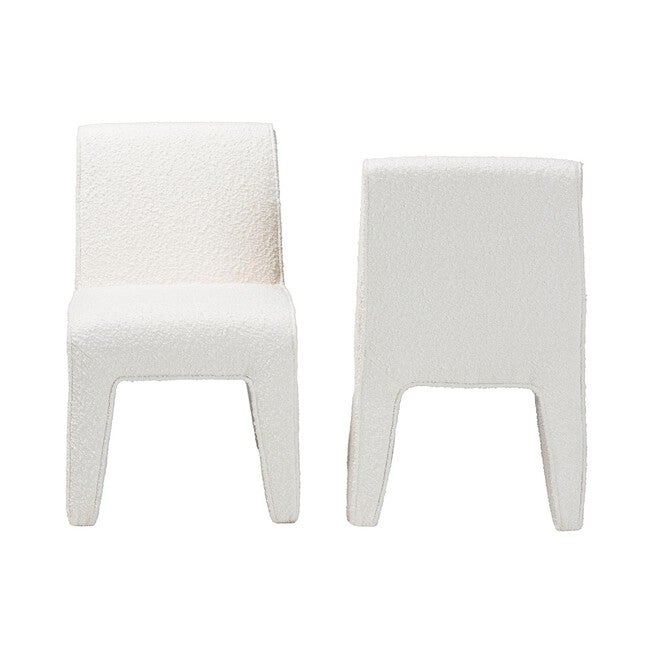 Helios Boucle Dining Chair Set of 2, CREAM, alternate image number null