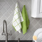 Solid And Check Parquet Kitchen Towel, Two Pack, , alternate image number null