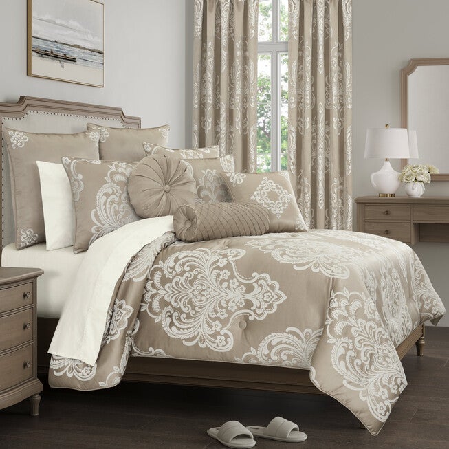 Potenza Sand 3 Piece Comforter Set, SAND, hi-res image number null