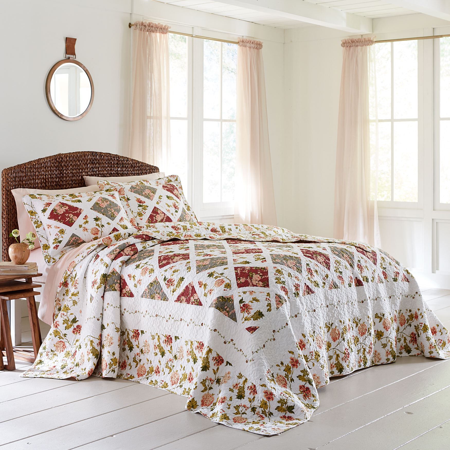 Catherine Floral Bedspread Collection, , hi-res image number 0