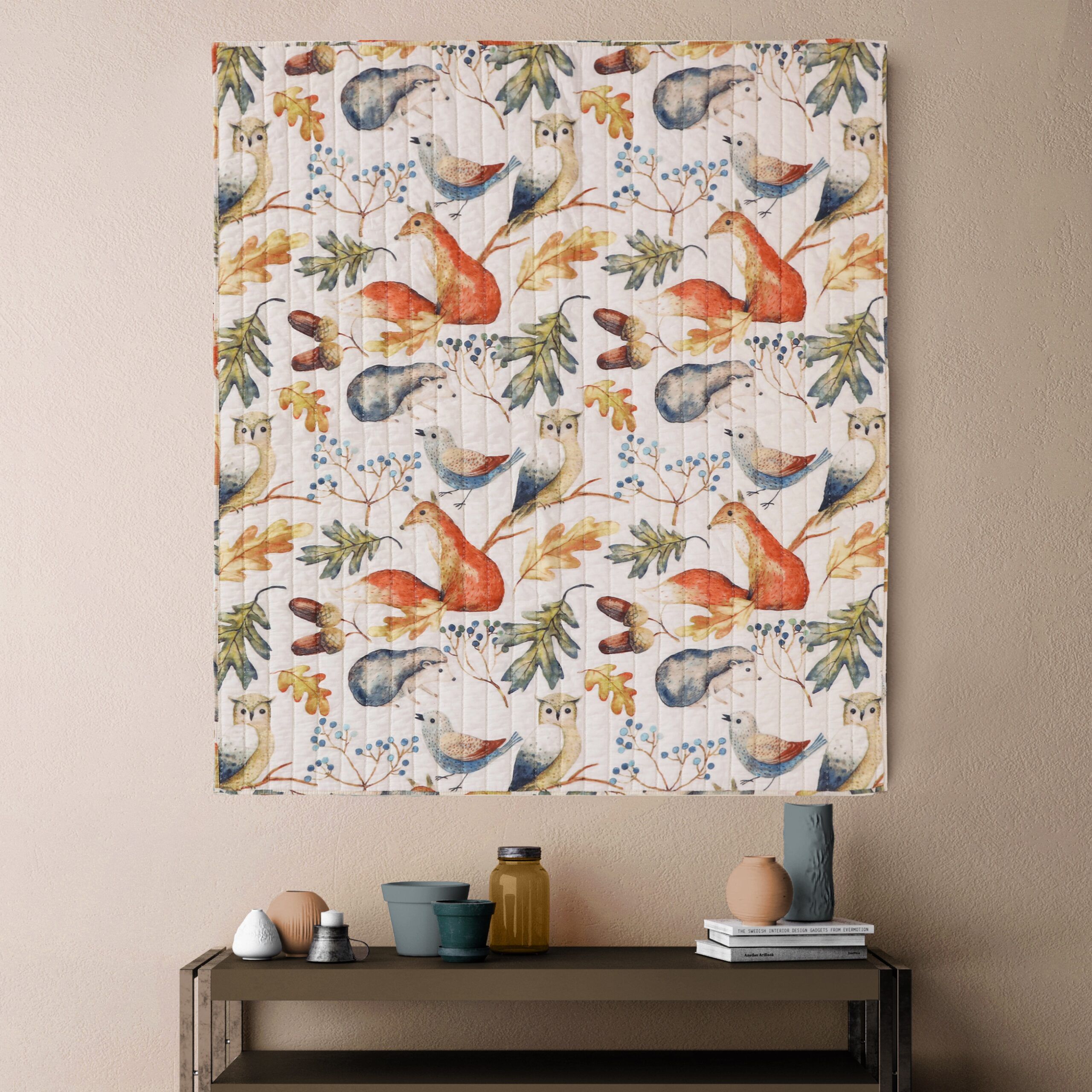 Willow Quilted Throw Blanket, NATURAL, alternate image number 3