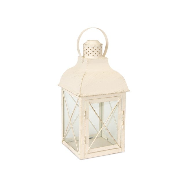 Lantern (Set of 3) 8.5 inchesH, 13.75 inchesH, 18.5 inchesH Metal/Glass, WHITE, alternate image number null