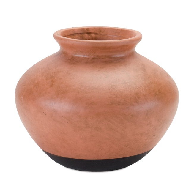 Pot 9 inchesD x 7.75 inchesH Ceramic, BROWN/BLACK, hi-res image number null