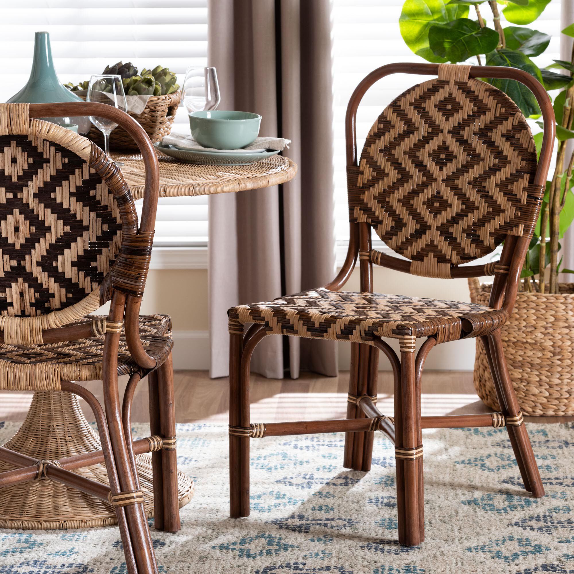 Mariano Natural Rattan Dining Chair, BROWN, hi-res image number 0