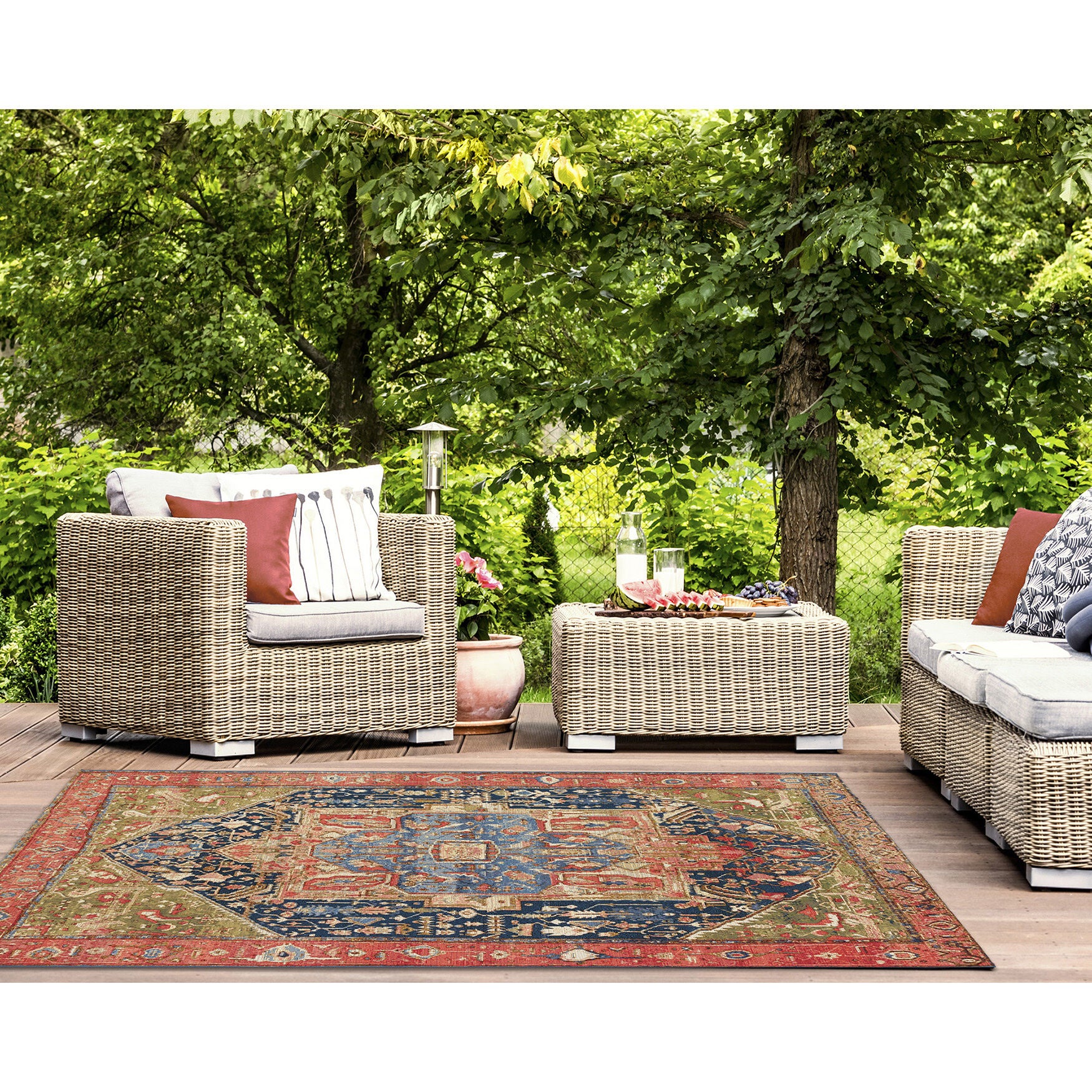 Marina Heriz Indoor/Outdoor Area Rug Red, , alternate image number 5