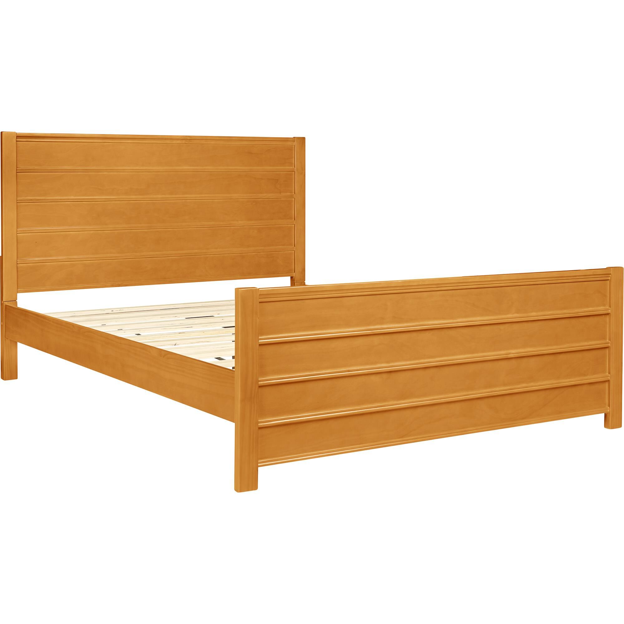 Caroline Wooden Platform Bed in Oak, King, OAK, alternate image number 4