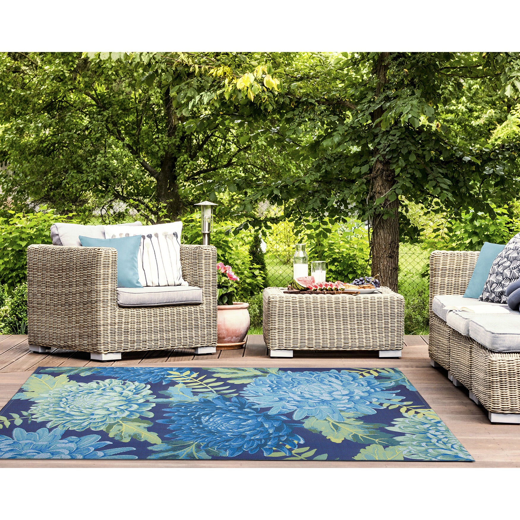 Marina Mum Indoor/Outdoor Area Rug Blue, , alternate image number 5
