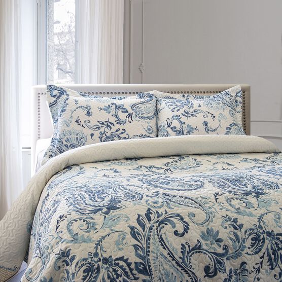 Kelly Paisley Printed Quilt Set, , alternate image number null