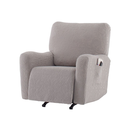BH Studio Ikat Stretch Recliner Slipcover, GRAY, hi-res image number null