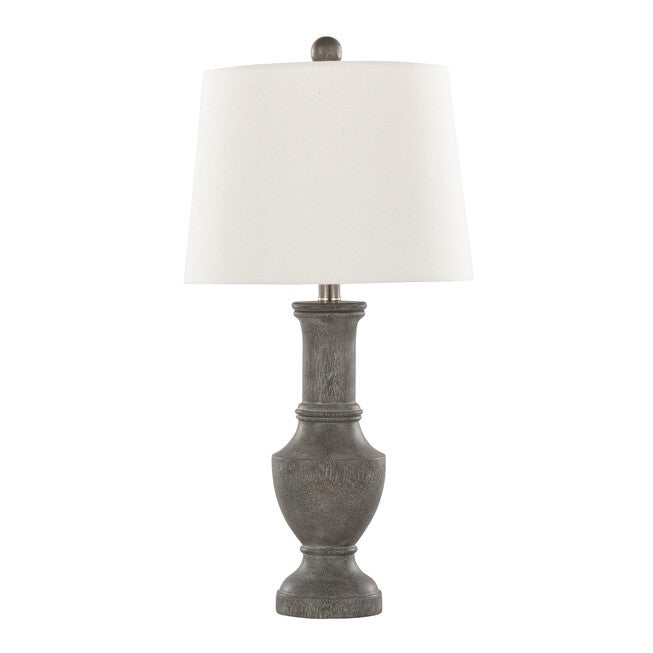 Chateau 26 inches Polyresin Table Lamp - Set Of 2, BRUSHED NICKEL WHITE, hi-res image number null