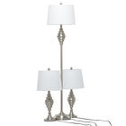 Set Of 3 Silver Coastal Table Lamp, , alternate image number 4