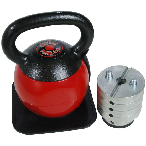 Stamina X 36 Lb Adjustable Kettle Versa-Bell Home Fitness Equipment, BLACK RED, hi-res image number null