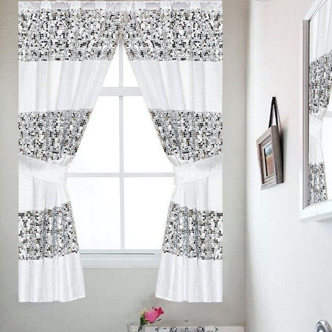 Sinatra Window Curtain, WHITE, hi-res image number 0