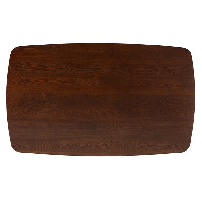 Flora Mid-Century Modern Black Finished Wood Dining Table, , alternate image number null