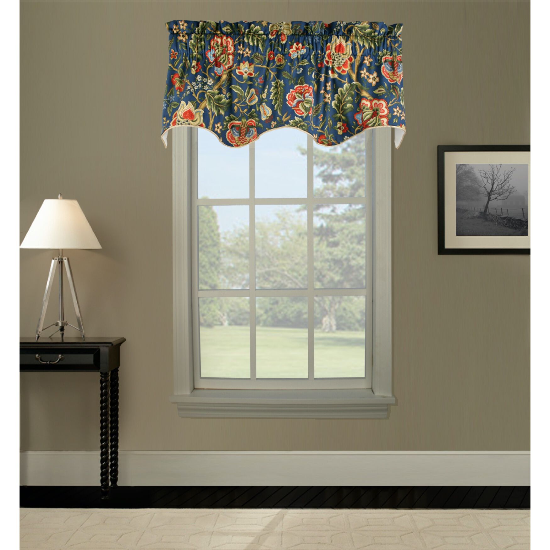 Regency Lined Duchess Filler Valance, NAVY, hi-res image number 0