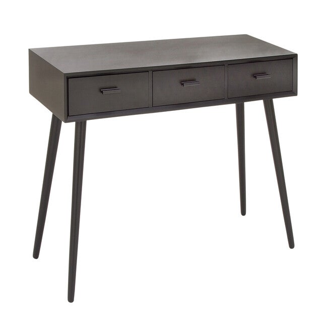 Black Modern Wood Console Table, 29 x 42, , on-hover image number 1