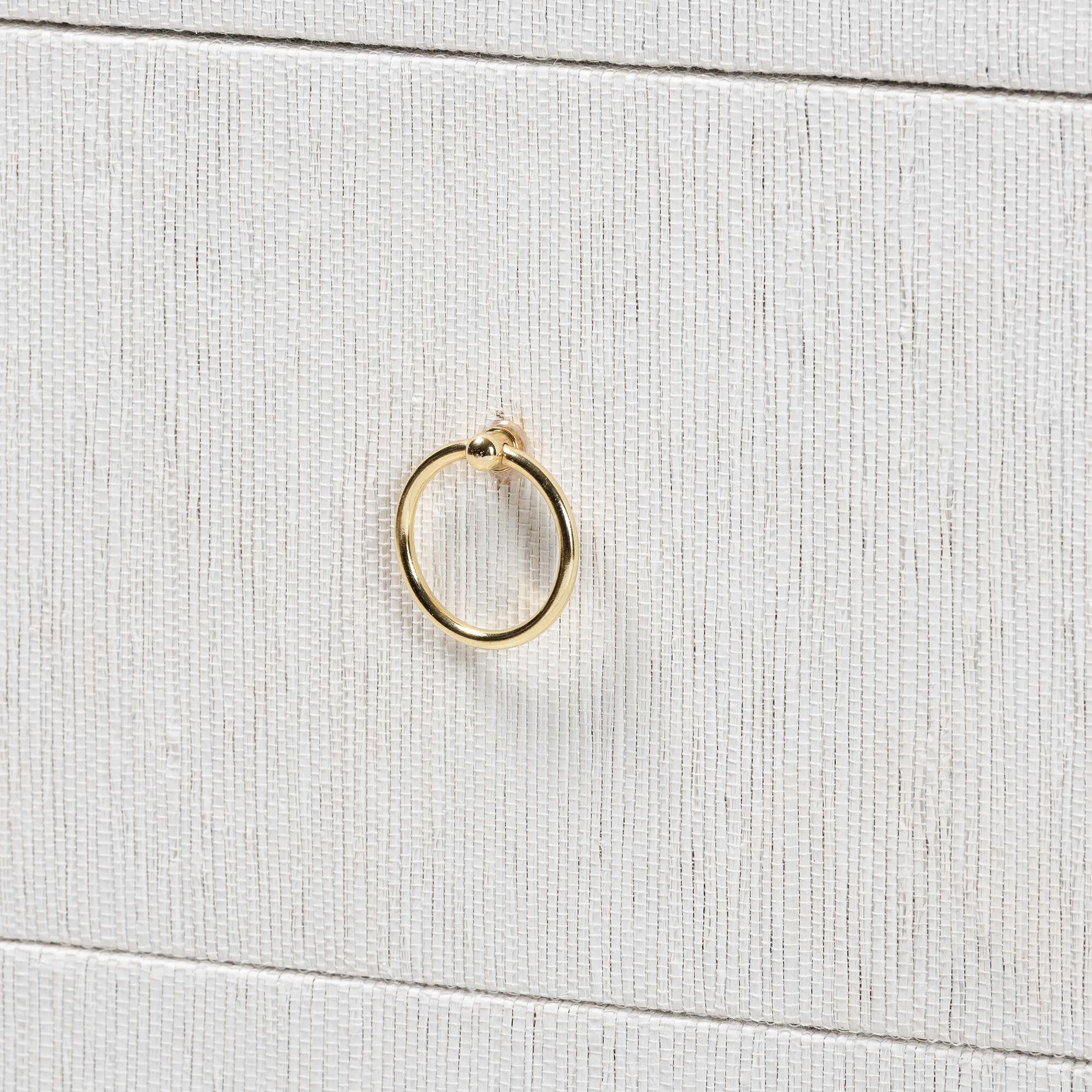 Xavier Grasscloth Tall Storage Cabinet, WHITE, alternate image number 6