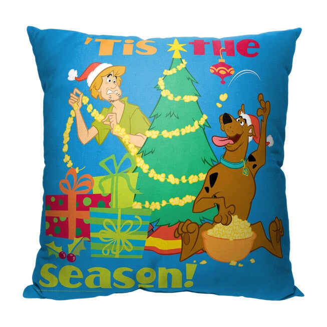 Wb Scooby Doo Tis The Season 18X18 Printed Throw Pillow, O, hi-res image number null