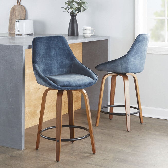Diana 24 inches Fixed-Height Counter Stool - Set Of 2, , alternate image number null