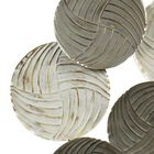 Modern Monochromatic Metal Plates Centerpiece Wall Decor, , alternate image number null