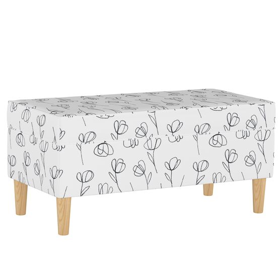 Contoured Tulips Storage Bench, TULIP WHITE, hi-res image number null