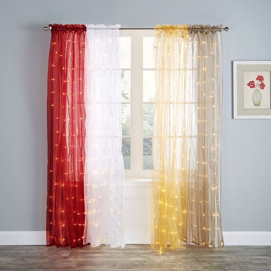 84 Pre Lit Rod Pocket Curtain Panel Brylane Home 84 Pre Lit Rod Pocket Curtain Panel, Rod Pocket Top Curtain Panel