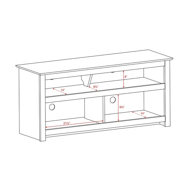 Vasari Flat Panel Plasma/LCD TV Console, Black, , alternate image number null