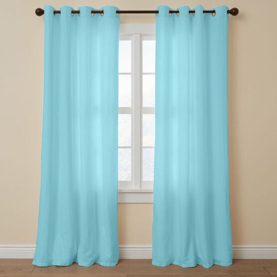 Poly Cotton Canvas Grommet Panel Brylane Home